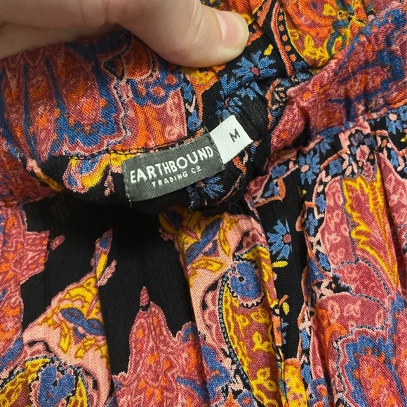 Earthbound Floral Pants with Front Slits - Picture 2 of 4